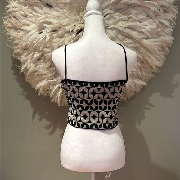 Zara Black and White Patterned Women's Top - Picture 2 of 4